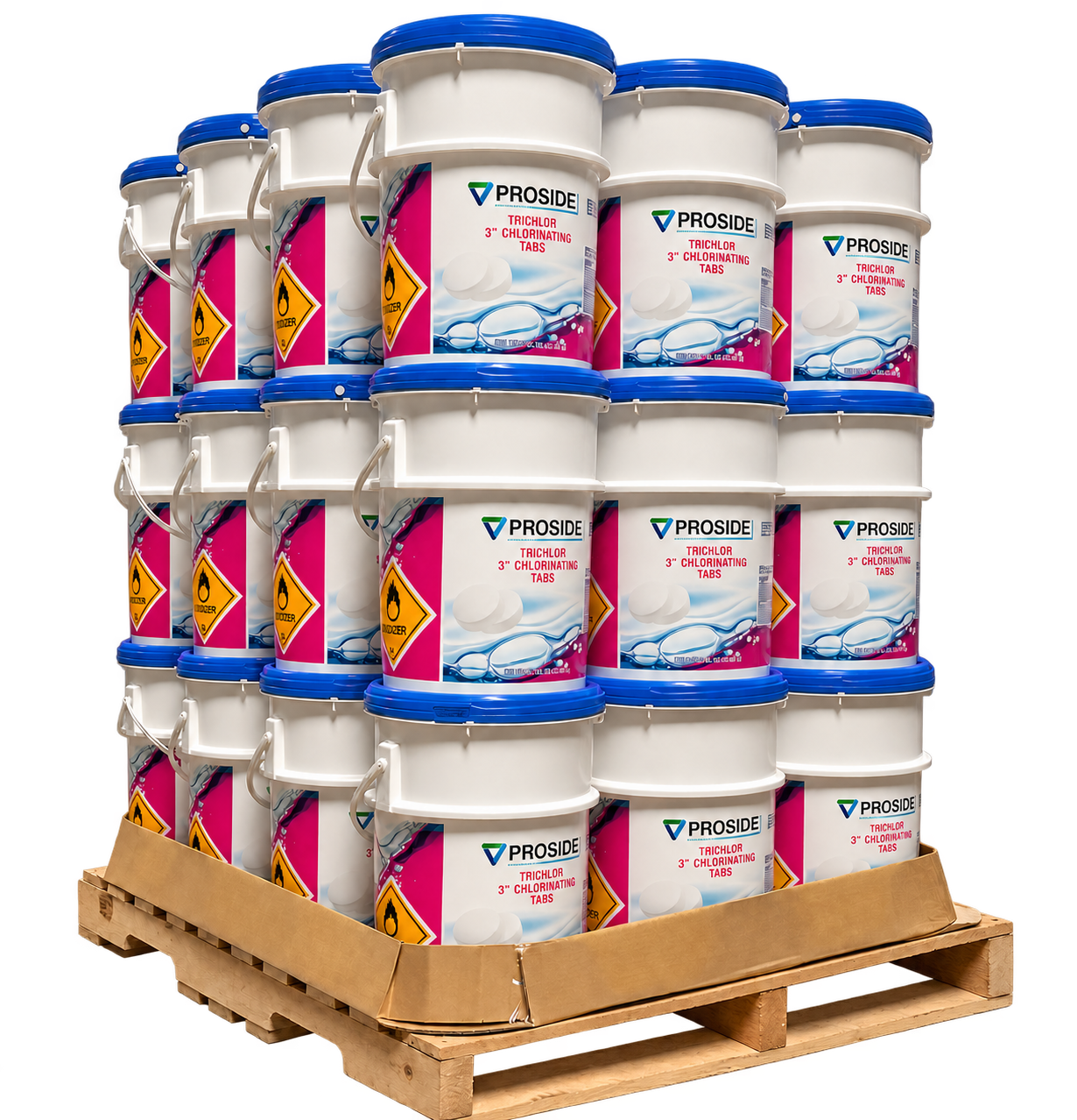 ProSide Trichlor Tablets — Pallet of 50 lb pails